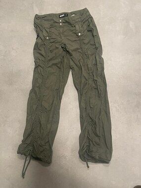 Minga London Green Cargo Pants Women's 28 Khaki Utility Trousers
